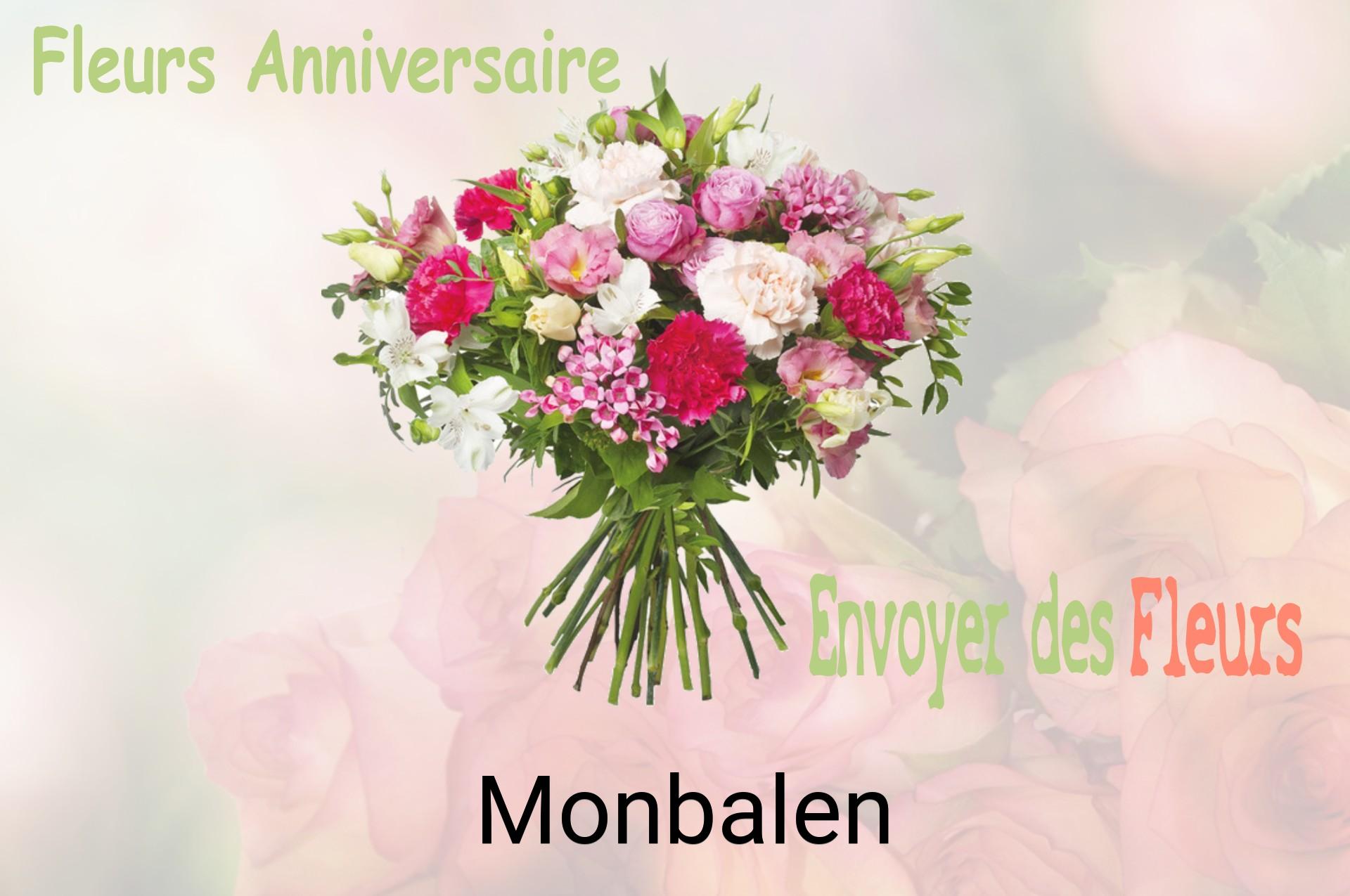 Bouquet de fleurs d’anniversaire livré à Monbalen