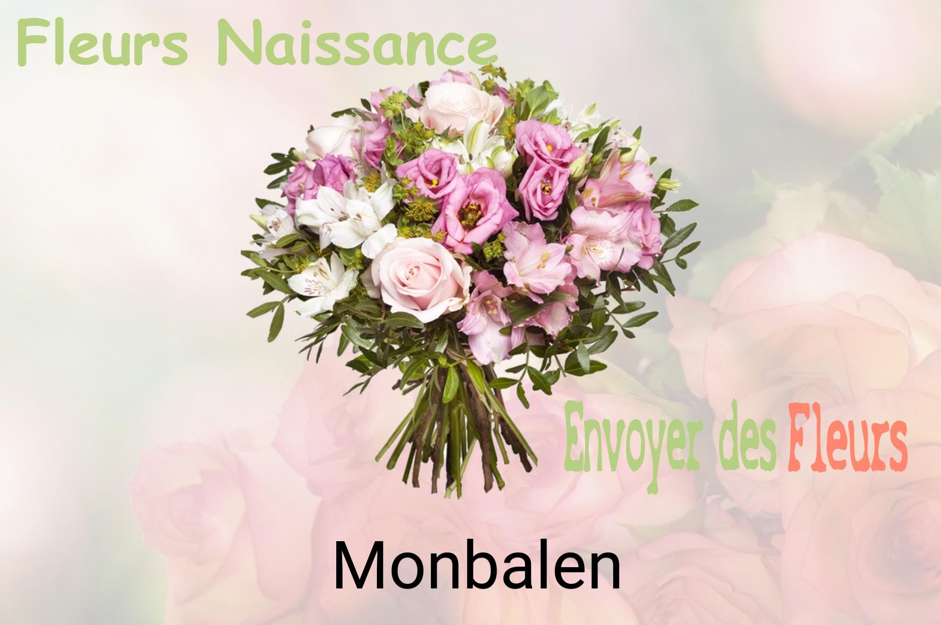 Bouquet de fleurs de naissance livré à Monbalen