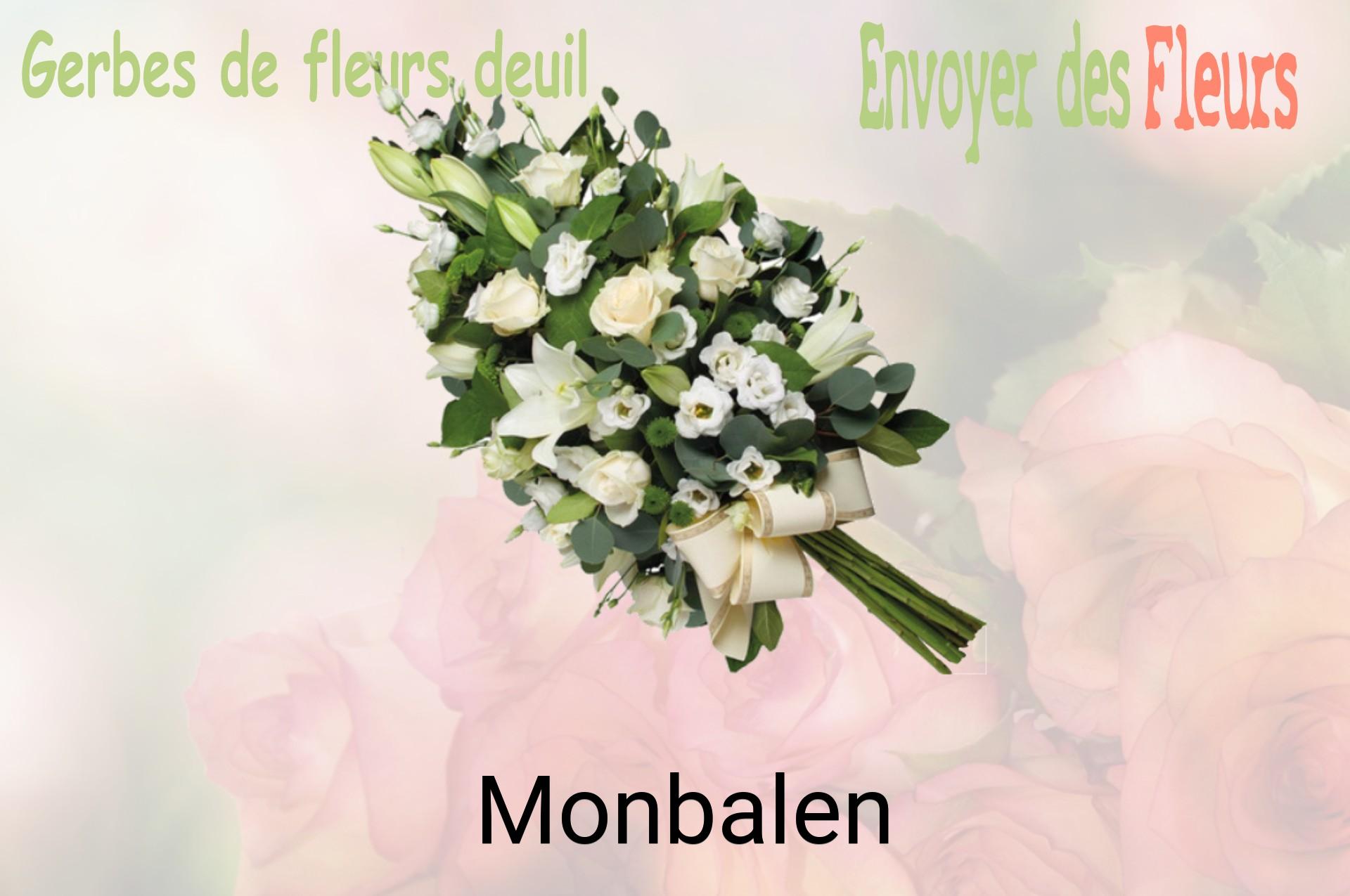 Gerbe de fleurs de deuil livrée à Monbalen